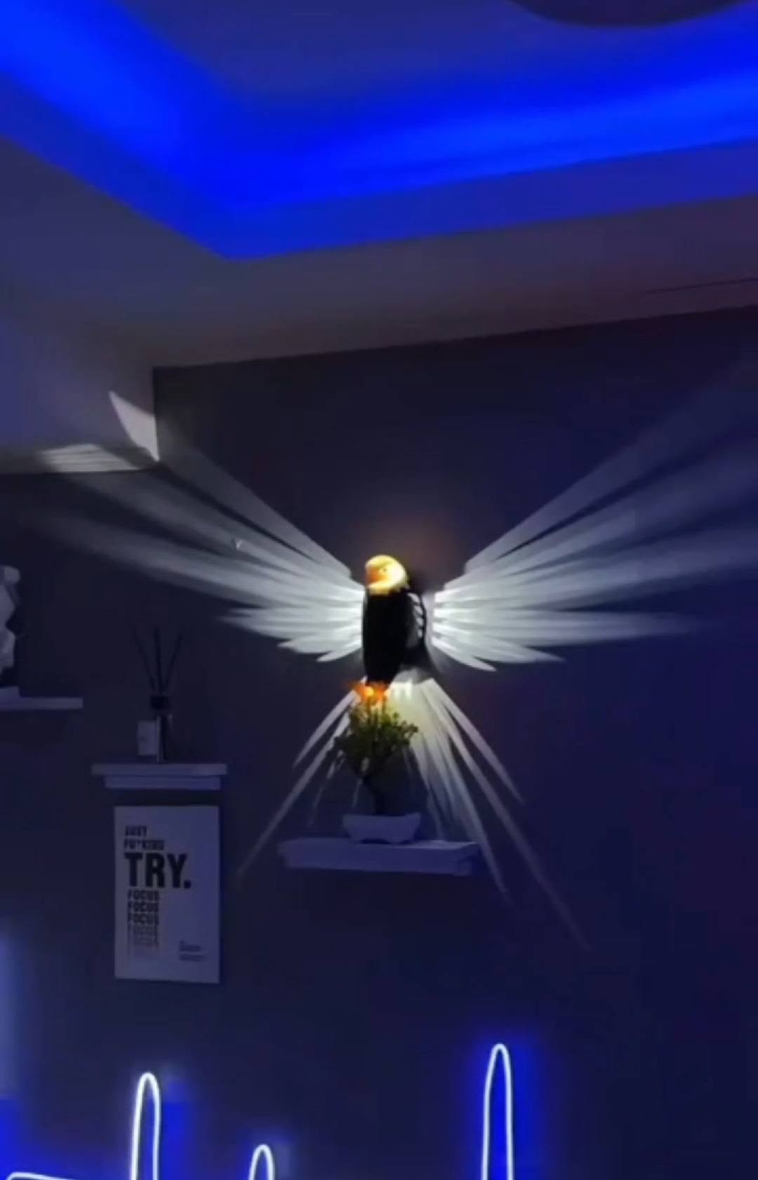 3D Eagle Wall Light – Stunning Wing Shadow Projector